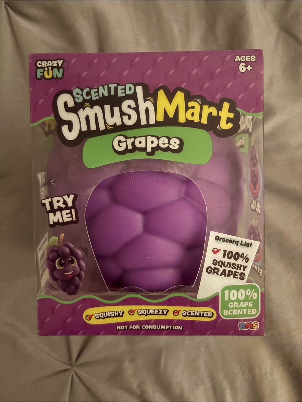 Scented SmushMart Grapes Squishy Toy - Purple